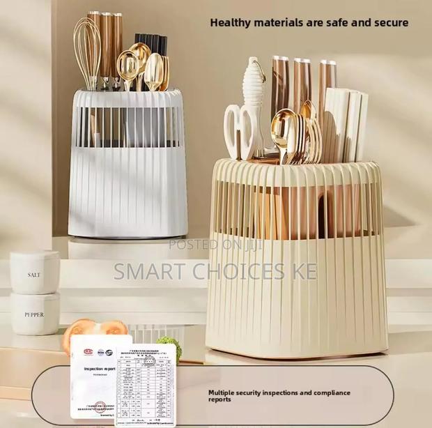 Multi-Functional Rotating Knife Utensil Rack - thumbnail 2