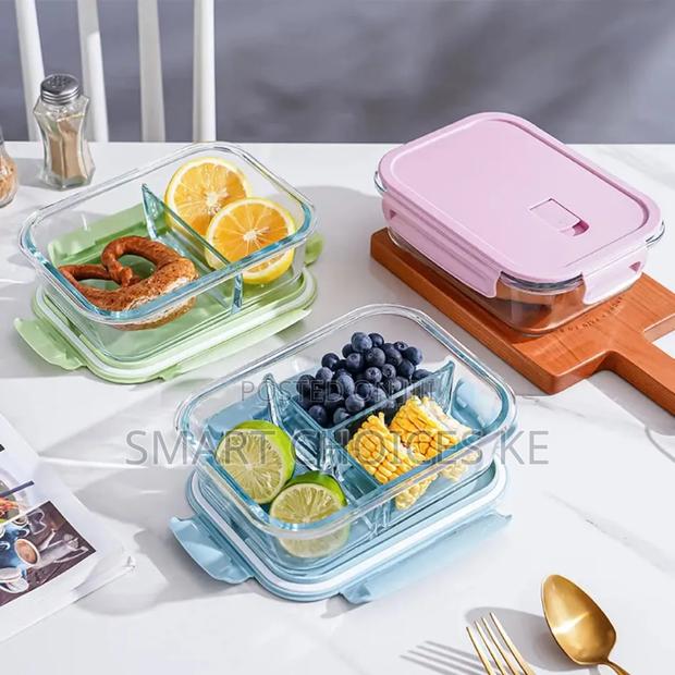 High Borosilicate Glass Partitioned Lunchbox