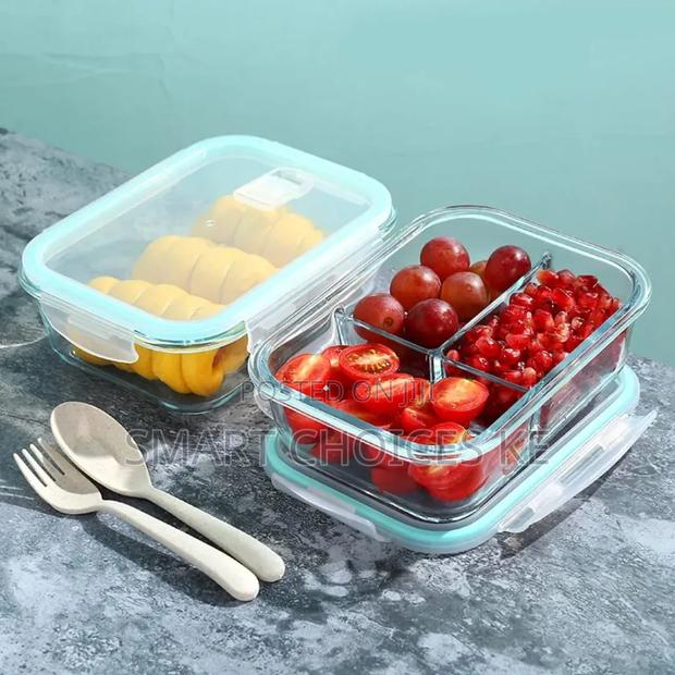 High Borosilicate Glass Partitioned Lunchbox - thumbnail 3