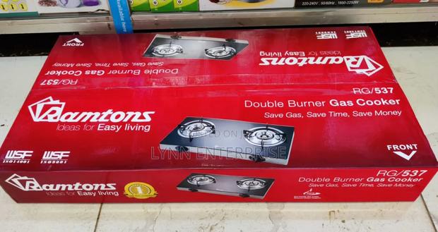 *Ramtons 2burner Gas Cooker Ceramic Top (Glass) Rg537