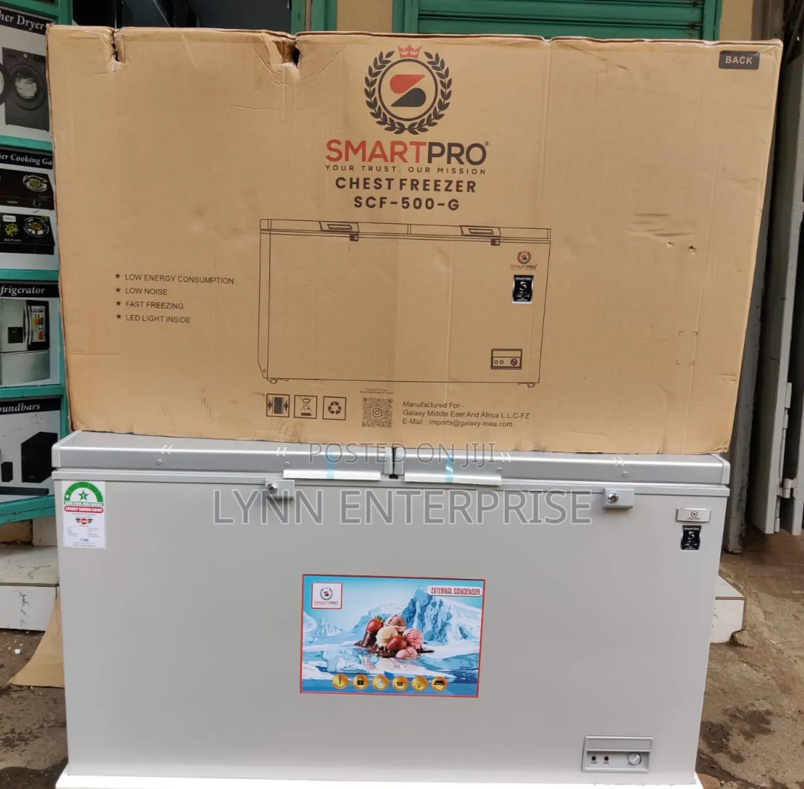 *Smartpro Freezer 500g Double Door 450litres.
