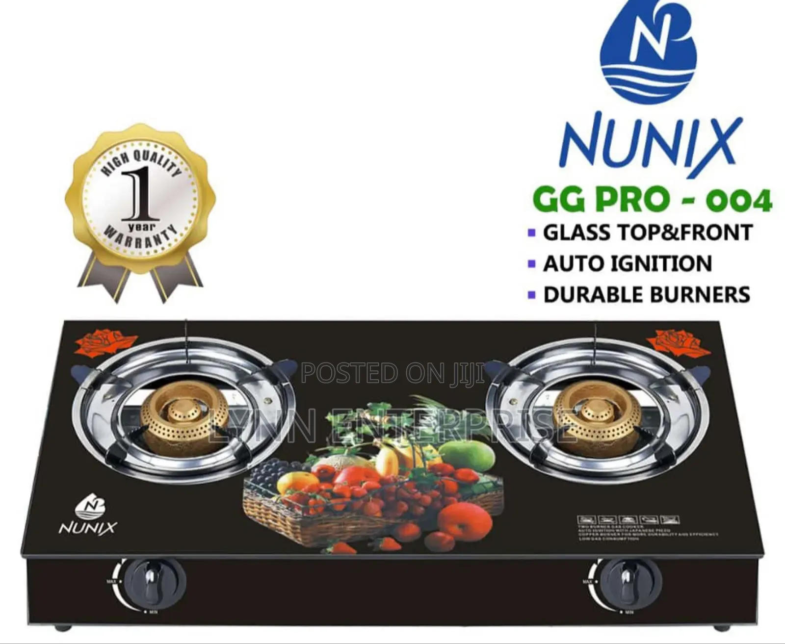 *Nunix 2burner Glass Top Cooker
