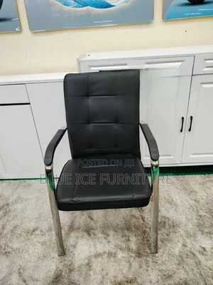 Black Leather Waiting Chairs