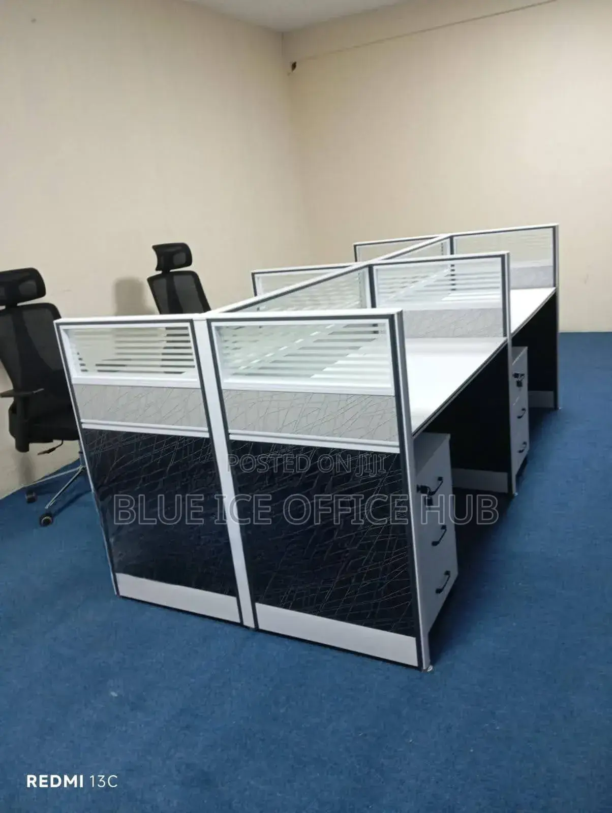 4 Seater Workstation Desk Set