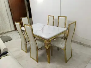 Pure Marble 6 Seater Dining Set