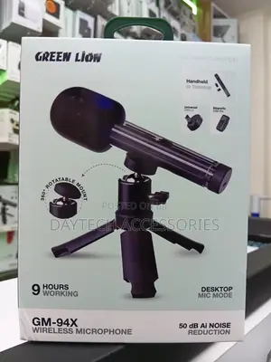 The Green Lion Gm-94x Wireless Microphone in Black