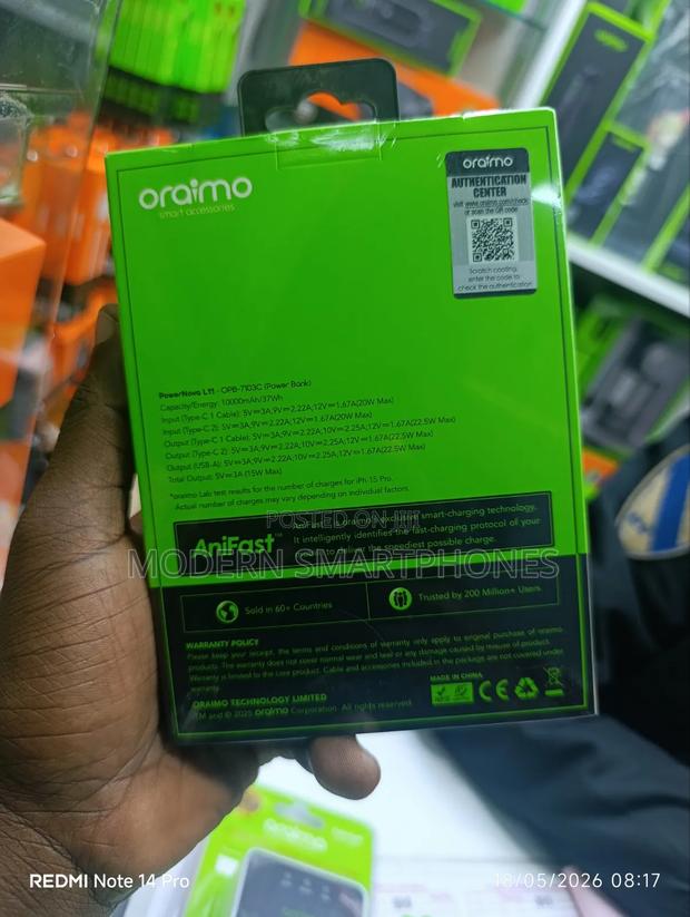 Oraimo Powernova Lmah Pocket Sized 22.5w Fast Charging - thumbnail 2