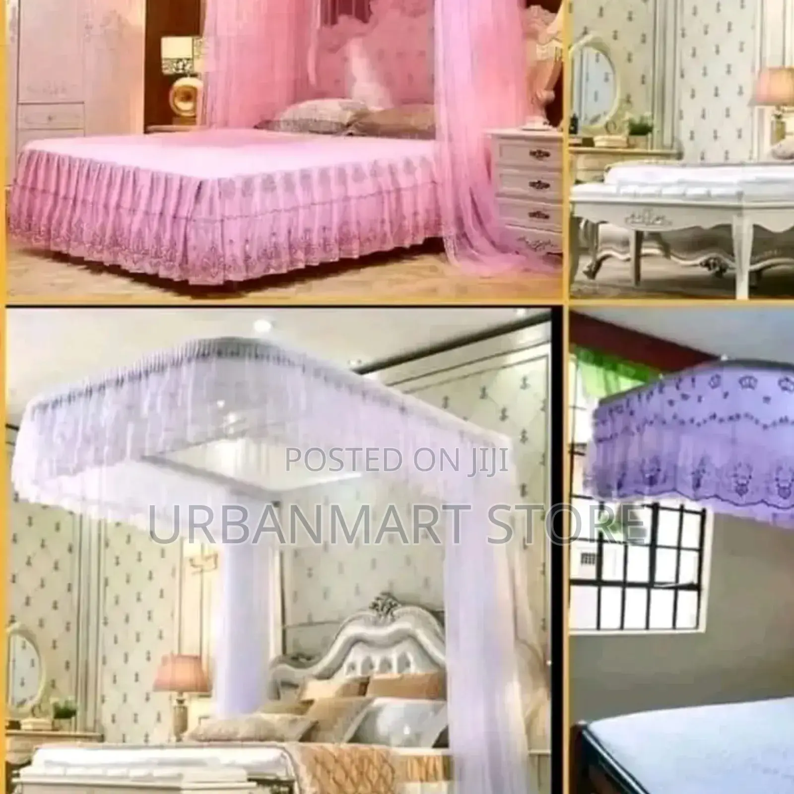 Premium 2 Stand Sliding Rail Mosquito Net 5x6