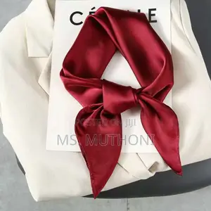 Plain Soft Silk-Satin Small Scarfs / Handbag Accessories