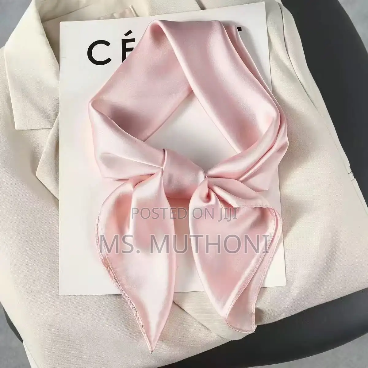 Plain Soft Silk-Satin Small Scarfs / Handbag Accessories