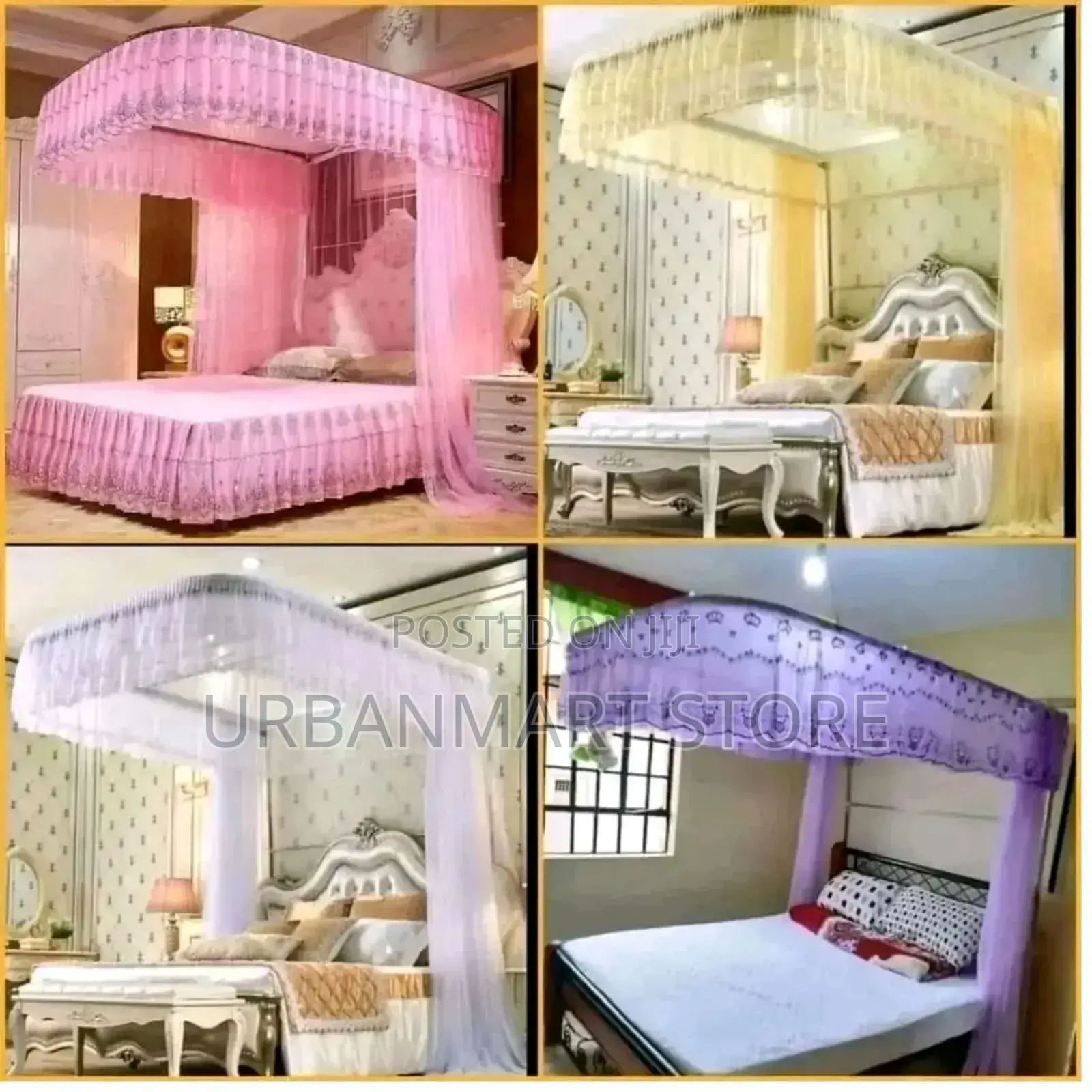 Elegant 2 Stand Mosquito Net With Rails 5x6