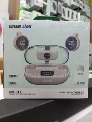 This Is a Green Lion Gm-91x Wireless Lavalier Microphone Kit - Black