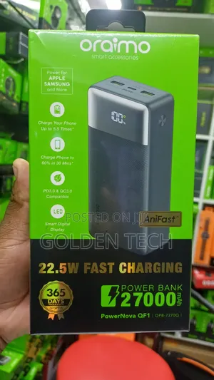 Oraimo Powernova Qf1 27000mah 22.5w Digital Display Power Bank