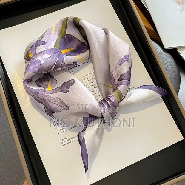 Floral Patterned Square Scarf - thumbnail 6