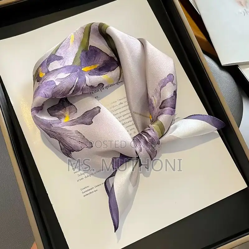 Floral Patterned Square Scarf