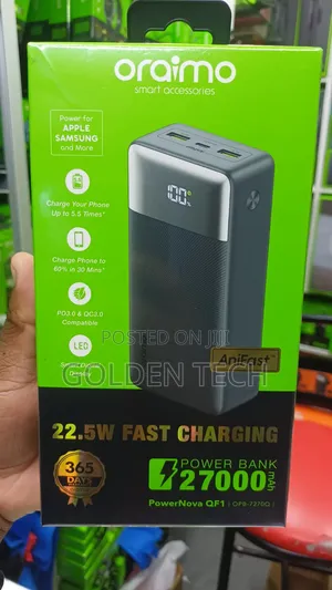 Oraimo Powernova Qf1 27000mah 22.5w Digital Display Power Bank