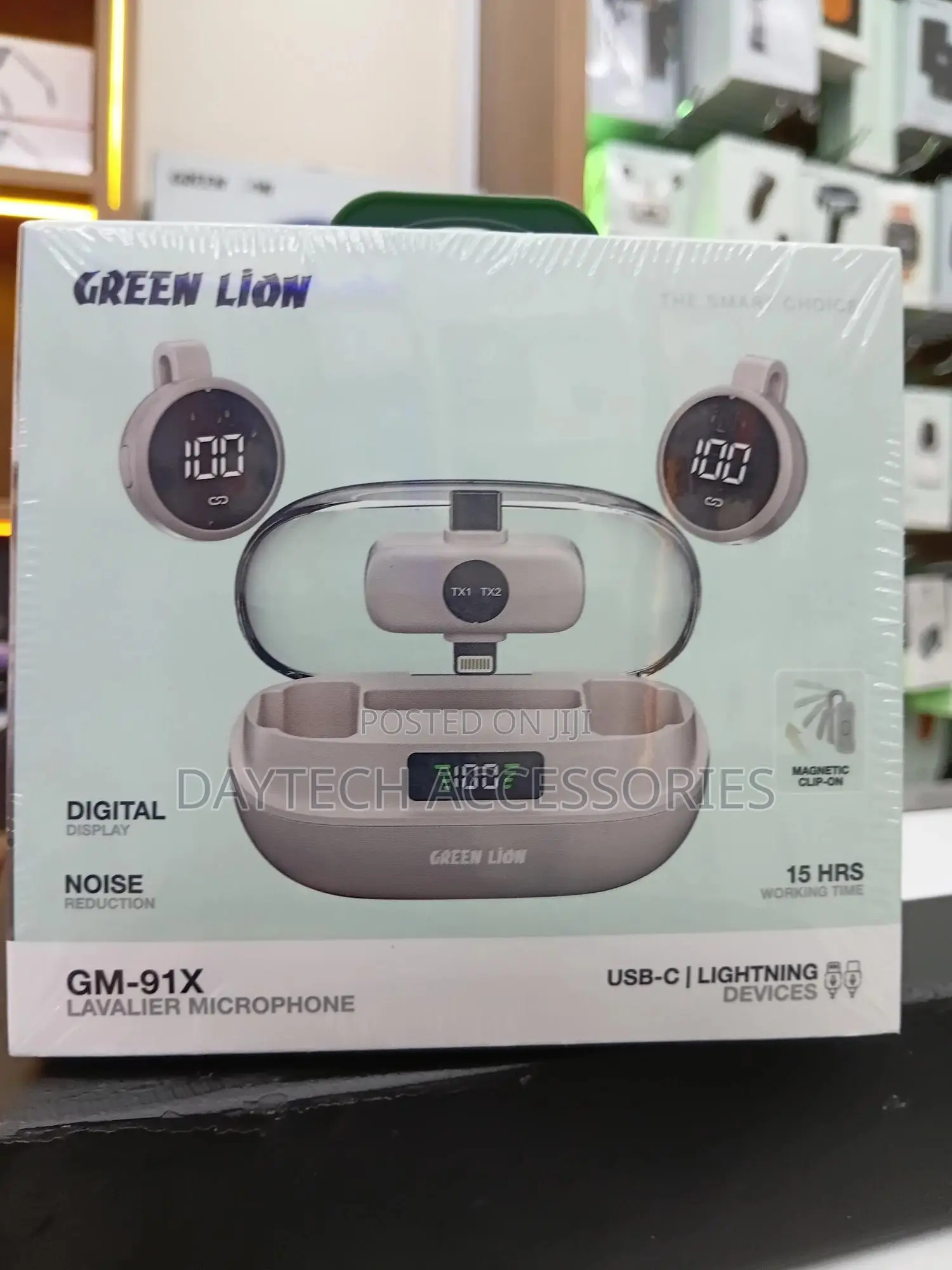 Green Lion Gm-91x Wireless Lavalier Microphone for Type C iPhone.