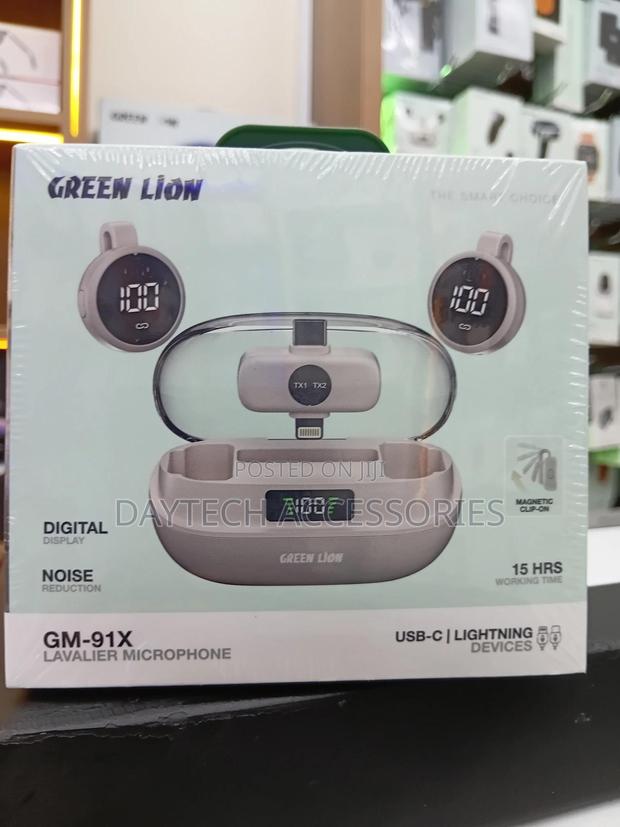 Green Lion Gm-91x Wireless Lavalier Microphone for Type C iPhone.