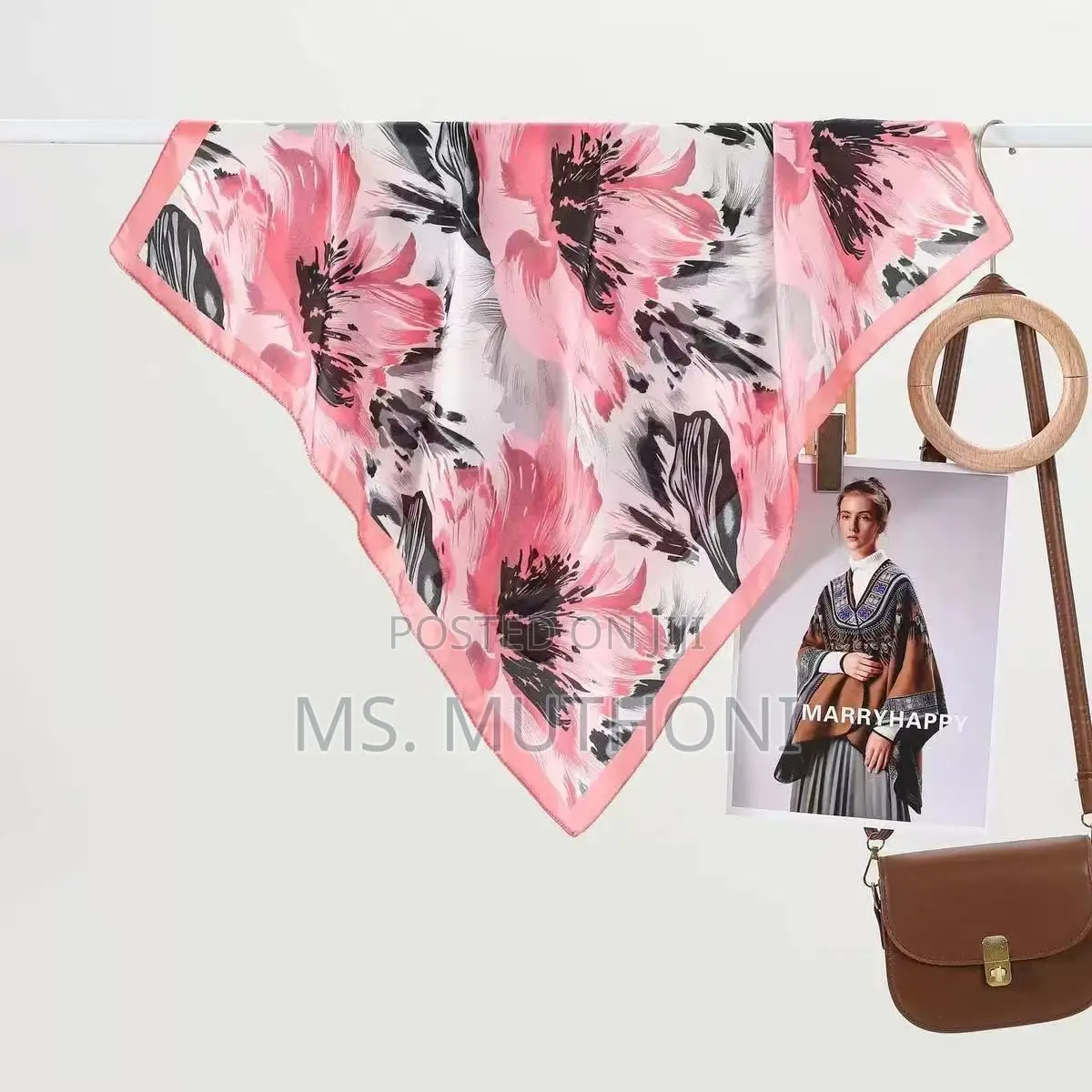 Lady / Gents Fashion Flower Kerchief Scarf