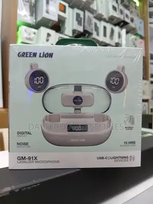 Green Lion Gm-91x Lavalier Microphone With Display Case - Black