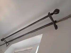 Jua Kali U-Shaped Straight Curtain Rods Available