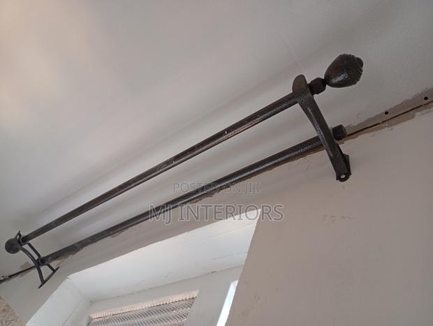 Jua Kali U-Shaped Straight Curtain Rods Available