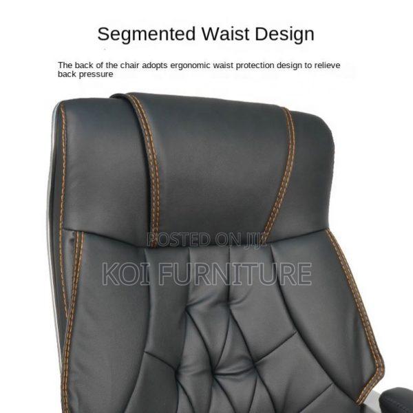 Office Chair : Black High-Back Leather Executive Office Chai - thumbnail 5