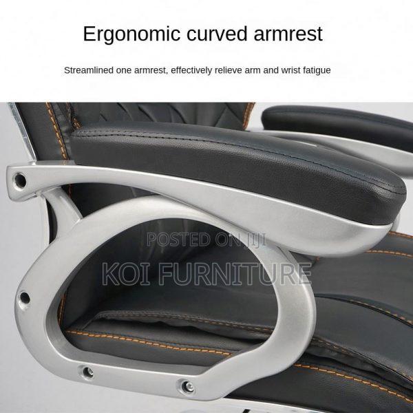 Office Chair : Black High-Back Leather Executive Office Chai - thumbnail 7