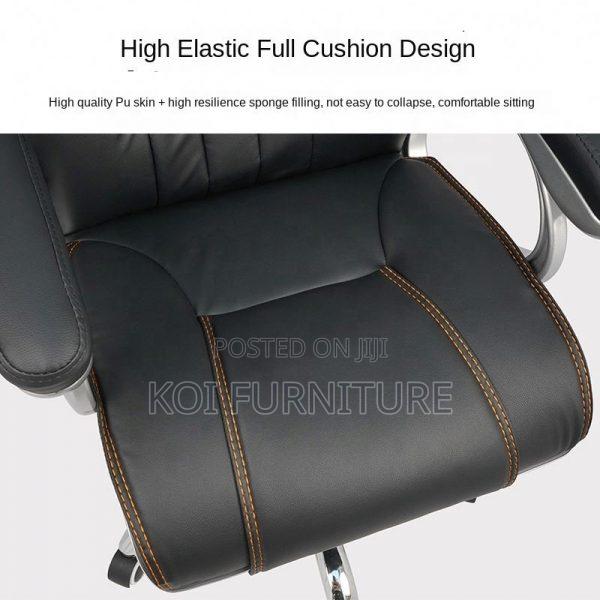 Office Chair : Black High-Back Leather Executive Office Chai - thumbnail 6