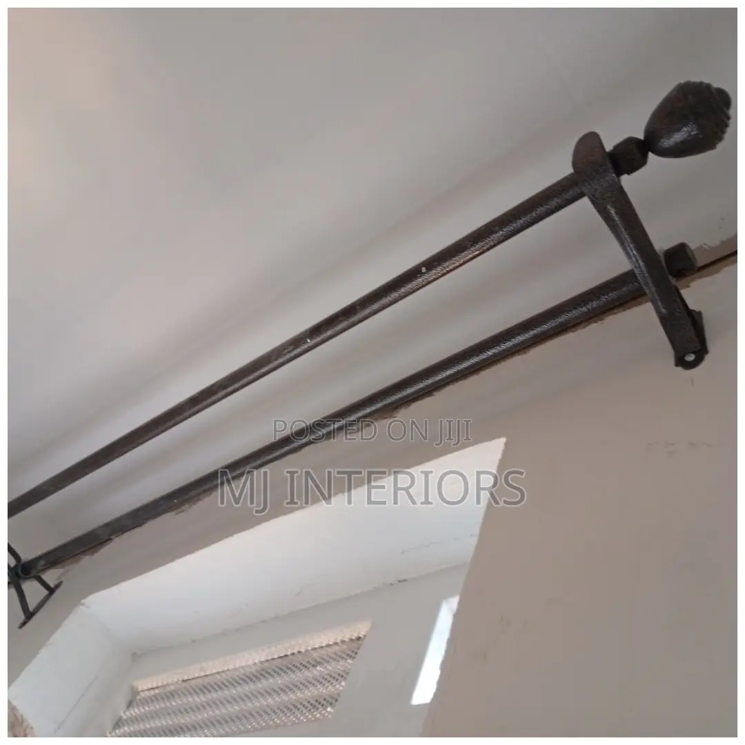 Grey/Black/Antique/Gold Jua Kali Curtain Rods - Premium Finish