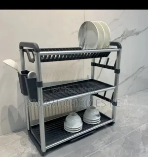 3 Tier High Quality Aluminum+ Plastic Dish Rack