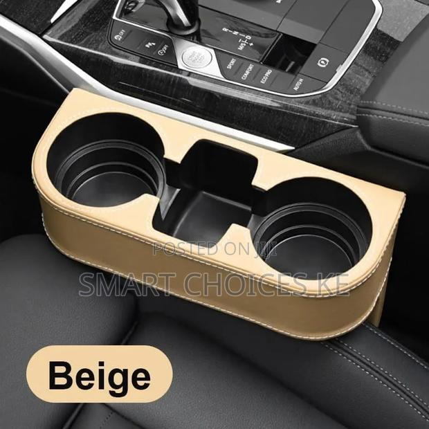 Car Cup Holder With Phone Holder With High Quality Leather Cover