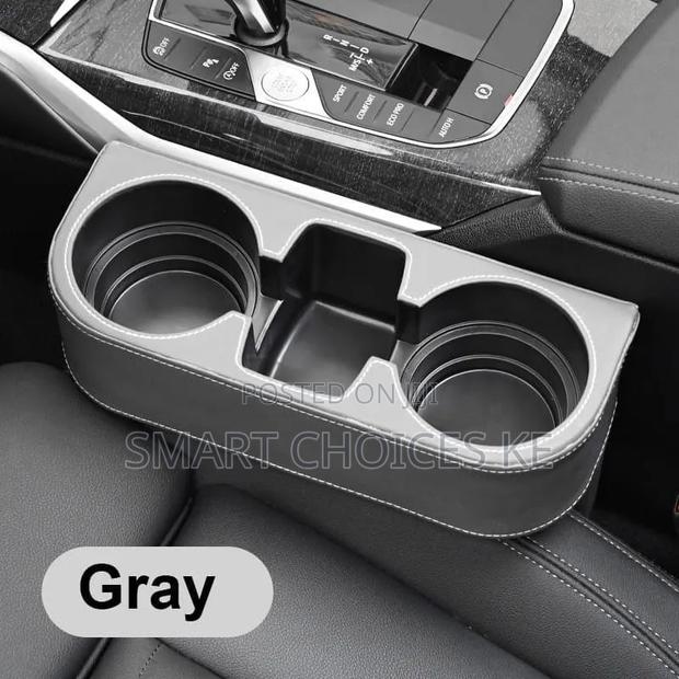Car Cup Holder With Phone Holder With High Quality Leather Cover - thumbnail 2