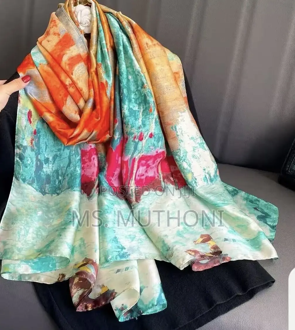 A Touch of Green  Silk Scarf 