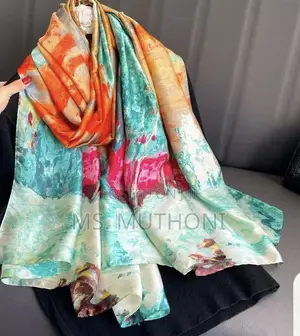 A Touch of Green  Silk Scarf 