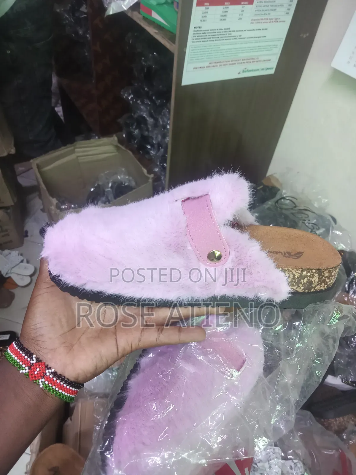 Pink Fluffy Clogs