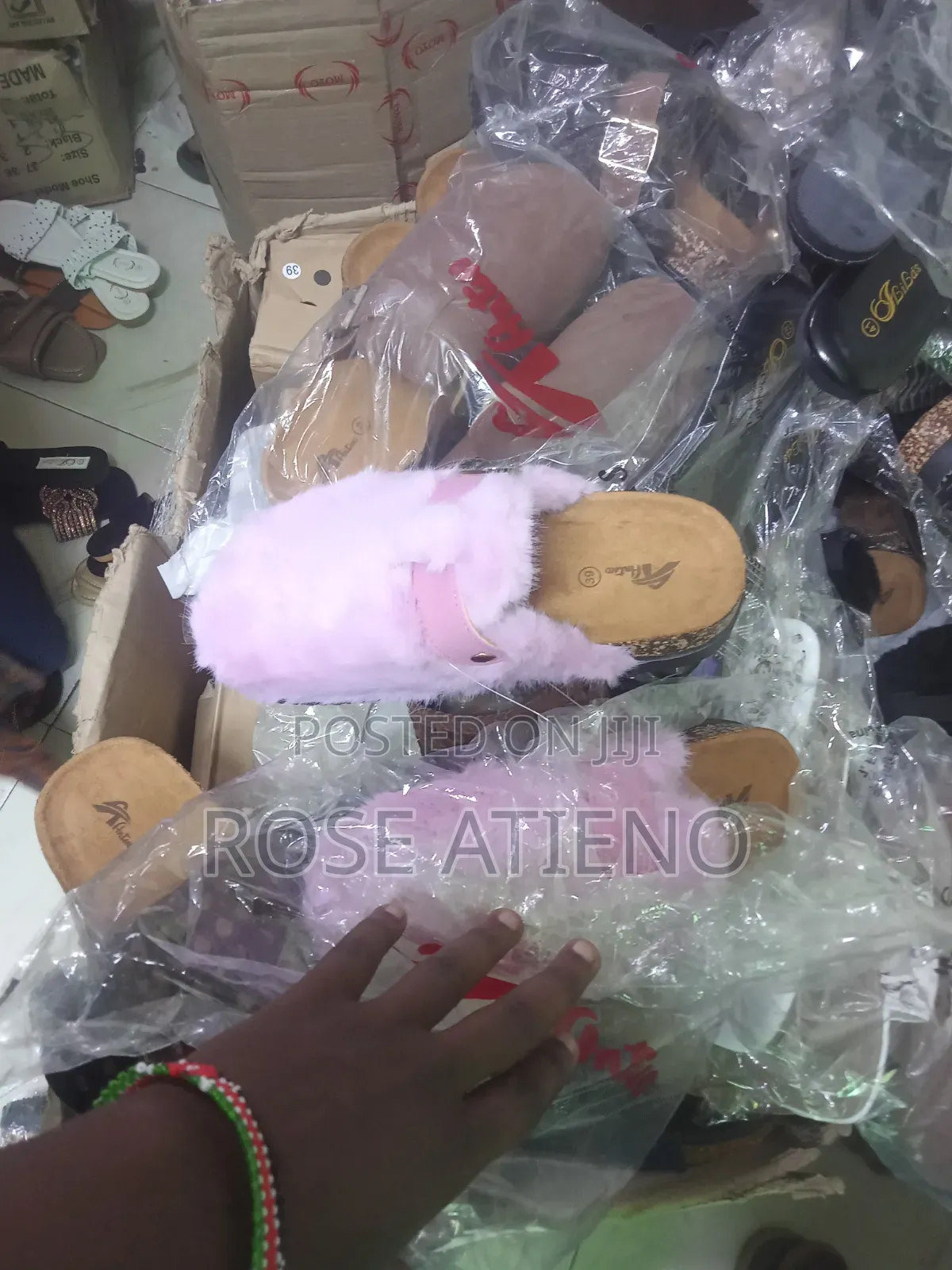 Pink Fluffy Clogs