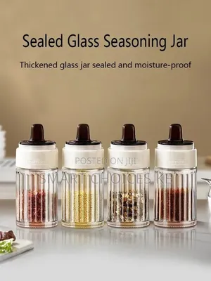 Stripped Seasoning Glass Jars Moli-Intergrated Seasoning Bottle
