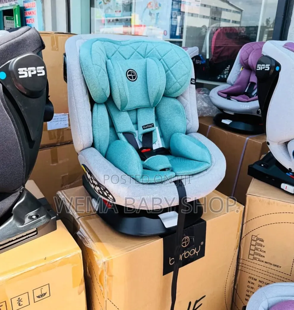 Burbay 360-Degree Rotating Isofix Baby Car Seat.