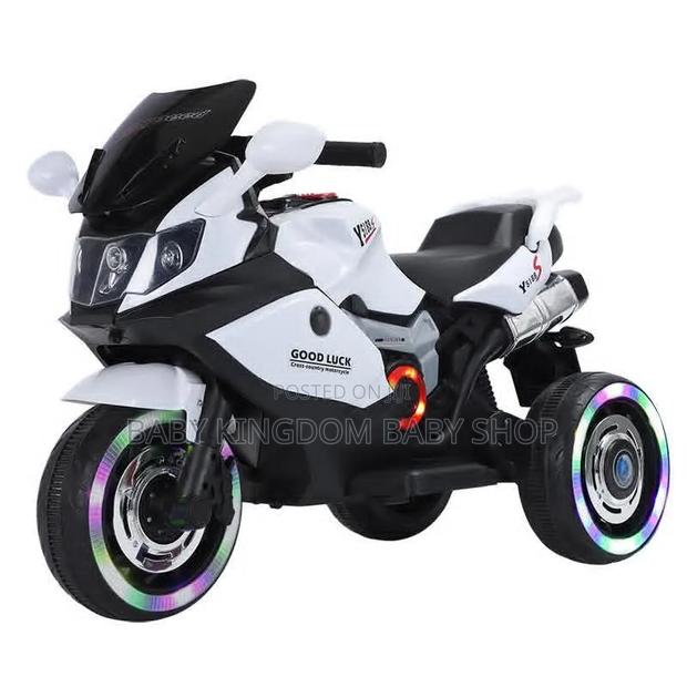 White Electric Motorbike