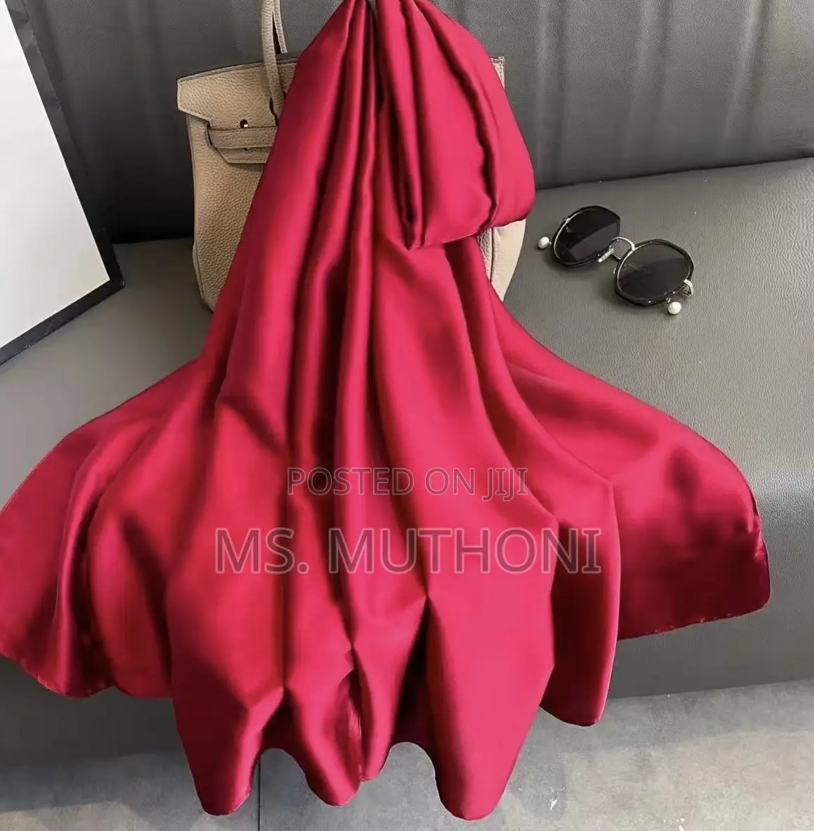 Plain Soild Mulberry Satin Silk Hijab Scarf for Women