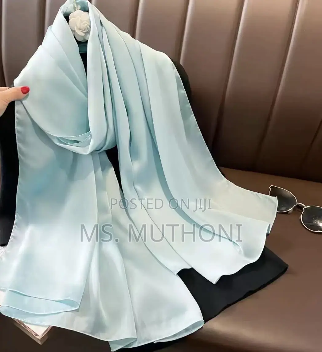 Plain Soild Mulberry Satin Silk Hijab Scarf for Women