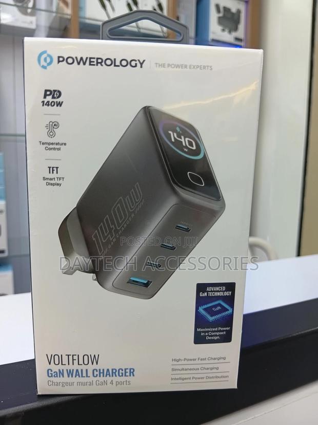Powerology Voltflows 140w Gan Charger With Display Avs Protocol. - thumbnail 3