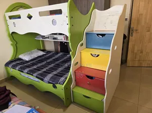 Bunk Bed - Hard Wood Offering Durability. 4 Big Staircase of Drawers
