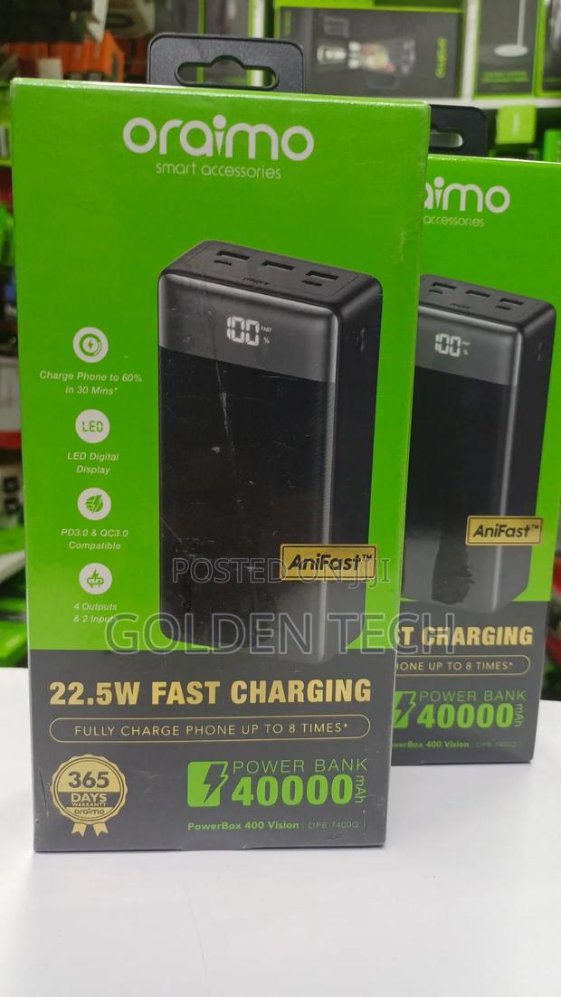 Oraimo Powerbox 400 Opb-7400q 22.5w 40,000mah Fast Charging Powerbank