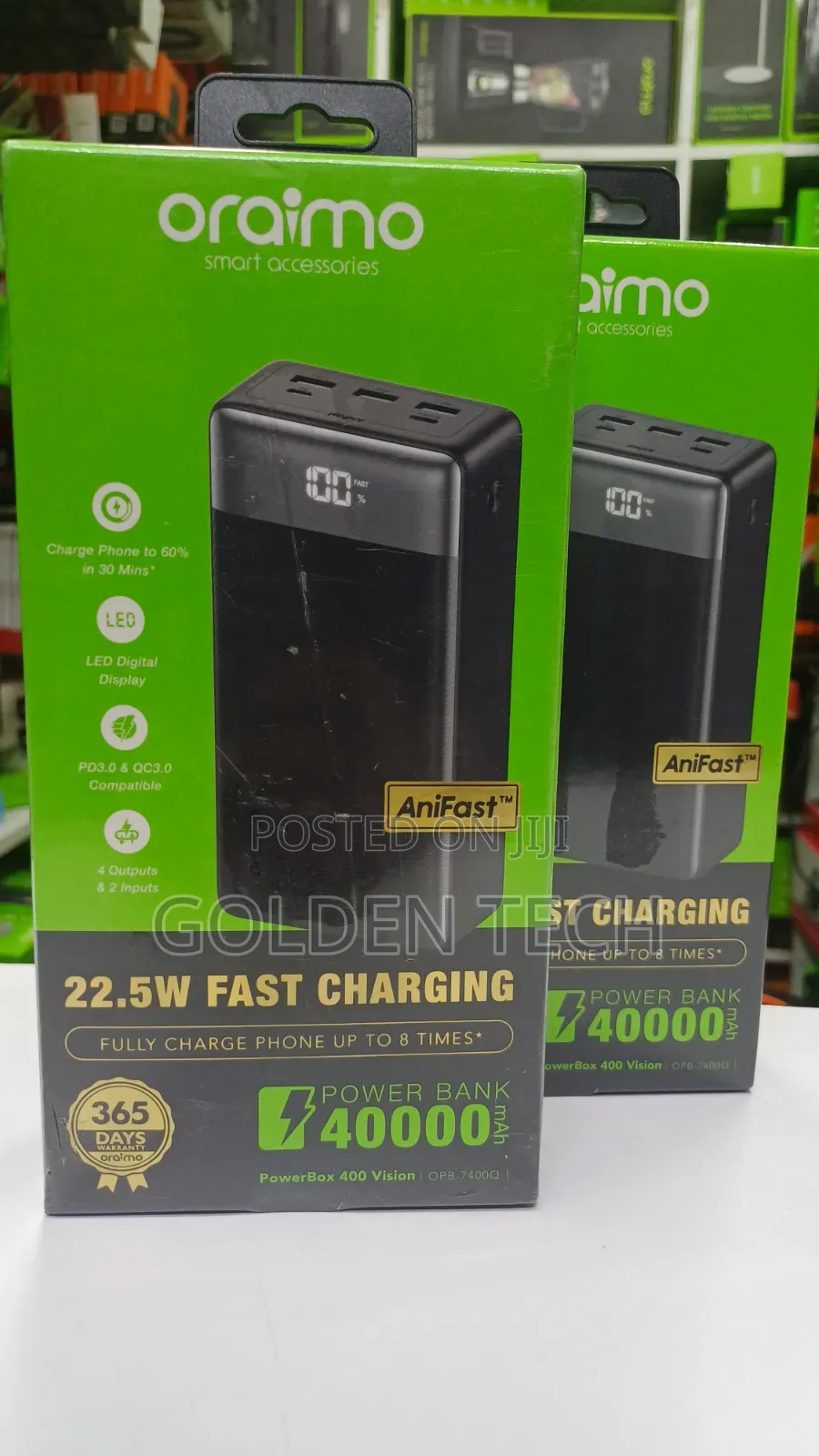 Oraimo Powerbox 400 Opb-7400q 22.5w 40,000mah Fast Charging Powerbank