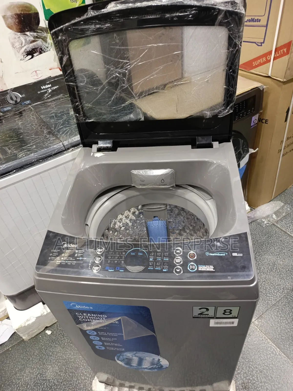 Midea Fully Automatic Topload Washing Machine 8 Kg