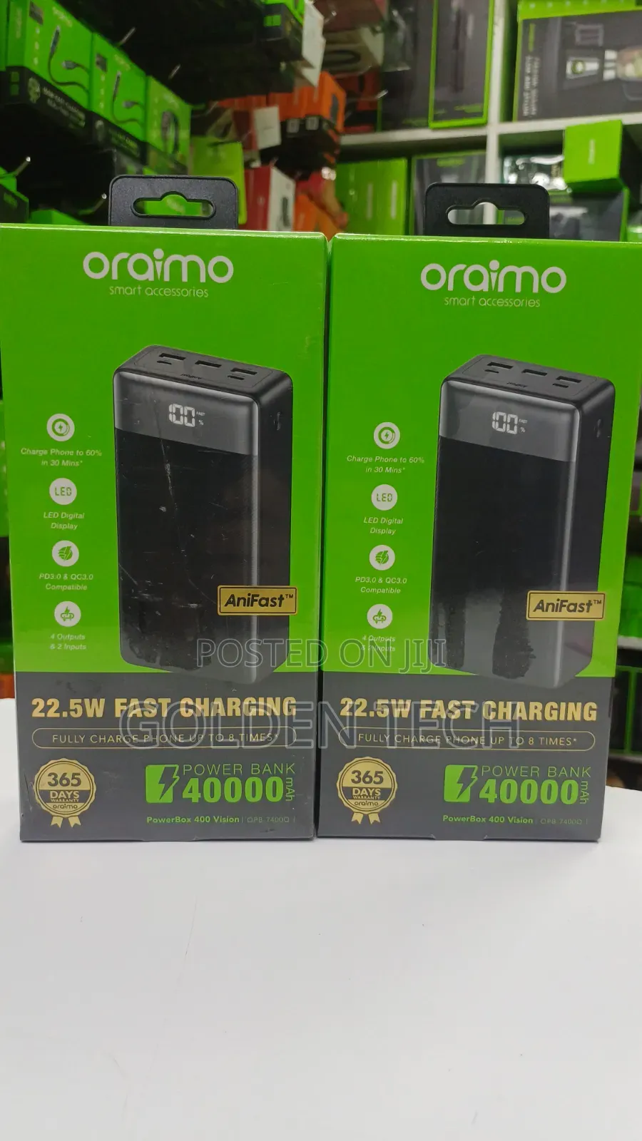 Oraimo Powerbox 400 Opb-7400q 22.5w 40,000mah Power Bank