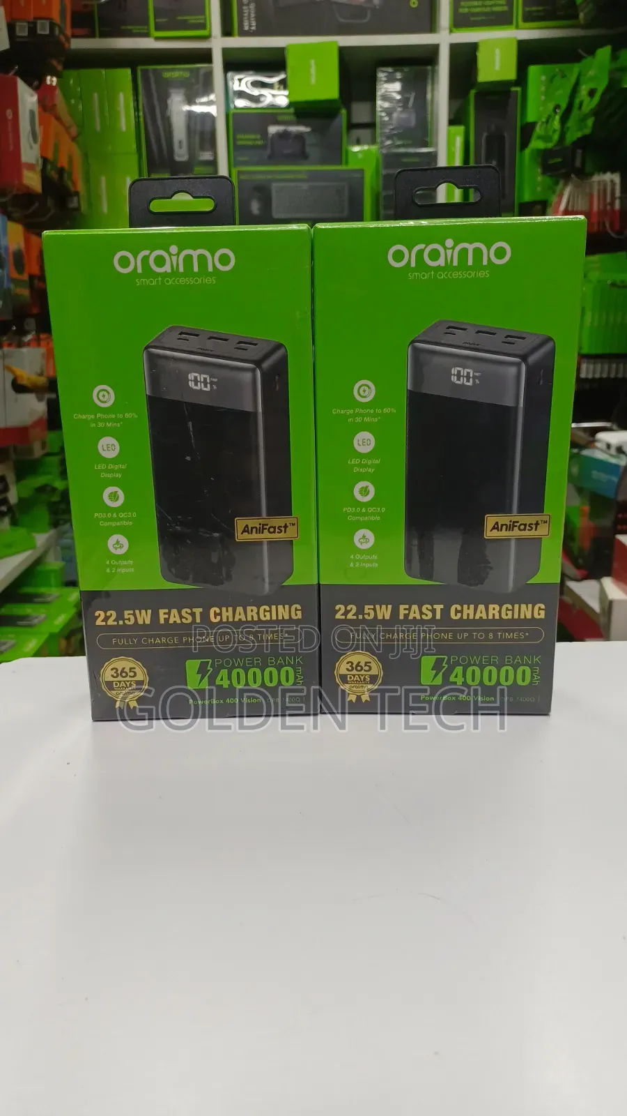 Oraimo Powerbox 400 Vision 40000mah 22.5w Power Bank (Opb-7400q)