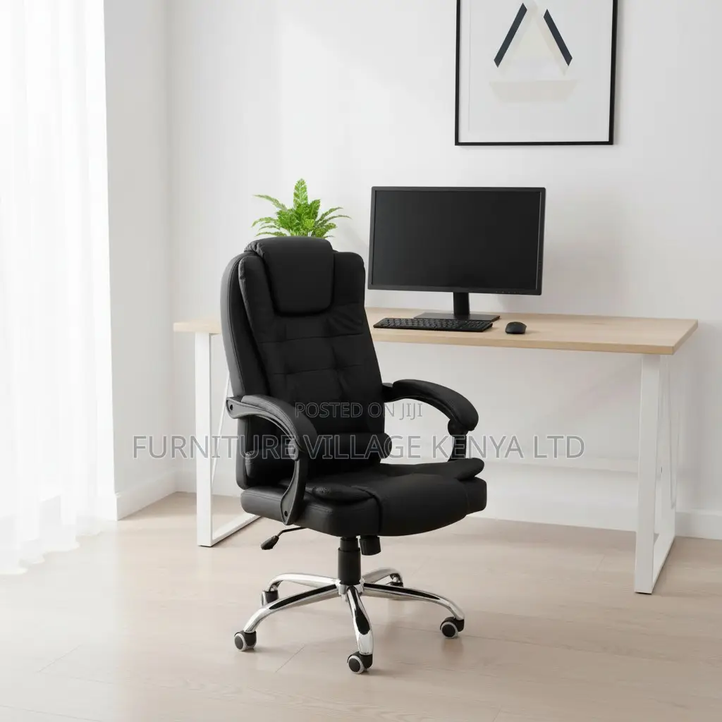Swivel Leather Arm Executive High Back Chair